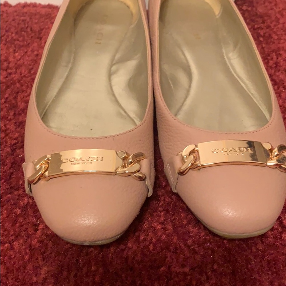 COACH light pink flats